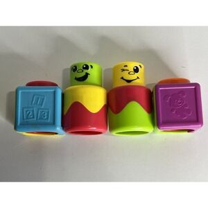 Fisher-Price Stack And Surprise Blocks baby toys faces numbers texture